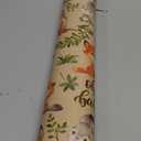 RUSPEPA Jungle Animal Wrapping Paper Roll, Mini Roll, Woodland Animal Design with Oh Baby Text Design Kraft Gift Wrap for Baby Shower, Newborn Gifts and Gender Reveal, 17 Inches x 9.8 Feet