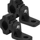 Whip Light Mounts for ATV, Quad Light Mounts Fit 0.875", 1", 1.125" Rack Bars and Bandlebars, Adjustable Mount Made of Alloy Aluminum, Easy Installation (2 pcs Black)