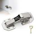 Ravinte 4 Pack Soft Close Hidden Hinges Surface Mount Kitchen Cabinet Hinges, No Pre-drilled Heavy Duty for Kitchen Cabinet Cupboard Door