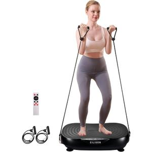 EILISON Glory Vibration Plate Exercise Machine - Lymphatic Drainage Whole Body Workout Vibration Platform 99 Adjustable Speeds Power Shaping Vibrating Plate, Weight Loss, 350 lbs