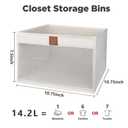COYACOOL Linen Closet Organizers and Storage, Closet Storage Bins Basket Organizer, Foldable Organization Baskets with Mesh Window for Clothes Towels and Toys, 11" x 11" x 11", Beige, 2 pack