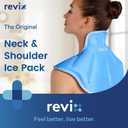 REVIX Ice Pack for Neck and Shoulders Upper Back Discomfort, Large Neck Ice Pack Wrap with Soft Plush Lining, Reusable Gel Cold Compress for Post-Workout Recovery, Blue