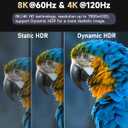 ARISKEEN 8K HDMI Cable 6FT 2-Pack, 48Gbps High Speed HDMI 2.1 Cable, 8K 60Hz, 4K 120Hz 144Hz Support for HDR 10, HDCP 2.2 2.3, eARC, DTS:X, Braided HDMI Cord Compatible with Laptop/HDTV - 6 Feet