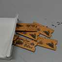 24 Pcs Christmas Polar Express Ticket Ornaments 4.35'' x 1.8'' North Pole Believe Golden Train Tickets Decorations Bulk Wooden Christmas Tree Hanging Decor Holiday Party Gifts Favors