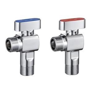 SUBMARINE Angle Stop Valve, Brass Material, 1/2'' Inlet and Outlet Caliber, 1/4 Turn Shut Off Valve, With 3/8'' Adapter, for Hot and Cold Water（2 Pack）