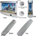 Aquarium Night Light with Rotating Castle Scene - Moving Picture Projection, White Mood Light for Bedroom/Office Decor, Unique Gift Idea