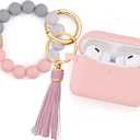 Filoto Airpods Pro 2nd Generation Case Cover 2022, Cute Silicone Protective Case with Bracelet Keychain Accessories for New Apple Airpods Pro 2 Women Girls (Pink)