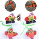 2 x Lizard Leash Bearded Dragon Harness Adjustable Reptile Lizard Harness Leash Parrot Harness Turtle Lizard, Suitable for Gecko Hamster Kitten Small Animal Outdoor Walking,Black