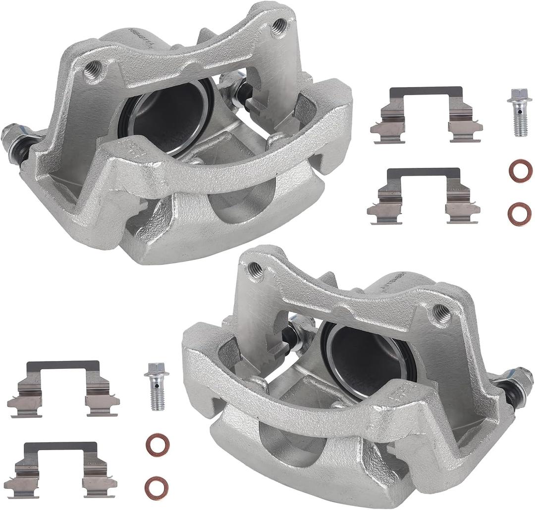 KUSATEC 18B4910A 18B4911A Disc Brake Caliper with Bracket fit for Chevy Malibu 2004-2012, Pontiac G6 2005-2008, Solstice 2006-2009, Saturn Aura 2007-2009, Sky 2007-2010; Both Left and Right side