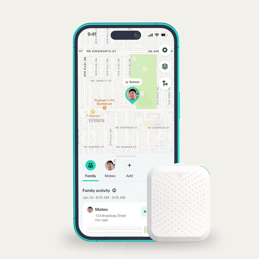 Greenlight Safe Kids - GPS Tracker for Kids with SOS Button, Safe Zone Alerts, Advanced Indoor & Outdoor Tracking, No Phone Needed, Up to 30 Day Battery Life | Subscription Required