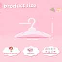 60 Pcs Doll Clothes Hangers for 18-Inch Dolls - Non-Slip, Space-Saving Wardrobe Accessories for Doll Gowns & Outfits (White)