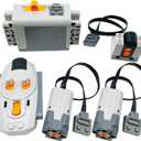 5-in-1 Motor Kit Compatible With Lego: Power Functions Technic Remote Control Set With Battery Box, Engine Parts, Controller, Steering Servo, Building Block Gears Starter (5 in 1 Set)
