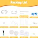 Bazen Upgraded 8.2ft & 5ft Balloon Arch Kit with Base, White, PVC Material, Round Shape, Perfect for Wedding, Baby Shower, Birthday Parties