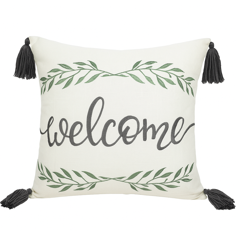 Creative Products Welcome 18x18 Spun Poly Pillow, Set of 1