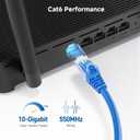 Cable Matters 10Gbps Snagless Cat 6 Ethernet Cable - 6ft, Cat 6 Cable, Cat6 Cord, Ethernet Cord, Blue