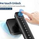 4-in-1 Smart Fingerprint Door Knob Lock - No App Required, Door Locks for Bedrooms & Offices, Finger Print Door Knobs with Keypad & Code