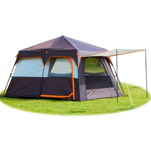 KTT Family Cabin Tent 6-8 Person, 11'L*7.9'W*6.2'H, Brown
