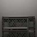 MYPET North States Paws Portable Pet Gate: 26-40" Wide. Pressure Mount. No Tools Needed. Made in USA, 23" Tall, Expandable, Durable Dog Gates for Doorways, Fieldstone Gray