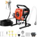 VEVOR Stand Airless Paint Sprayer, 900W, 3300PSI High Pressure Airless Sprayer, Cleaning Brush, Hose, Extension Rod, Nozzles, Electric Spray Paint Machine for Interior or Exterior of House, Fence
