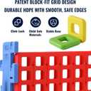 SDADI Screwless Giant 4-in-a-Row Game Set with Block-Style Assembly, Adjustable Height 4-to-Score Connect Game, Portable Family Yard Game for Indoor & Outdoor Play