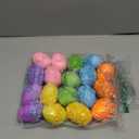 18 Pcs Easter Ornaments Colorful Foam Hanging Egg Ornaments Glitter Hanging Eggs for Easter Tree Decoration Spring DIY Crafts(Bright Color)