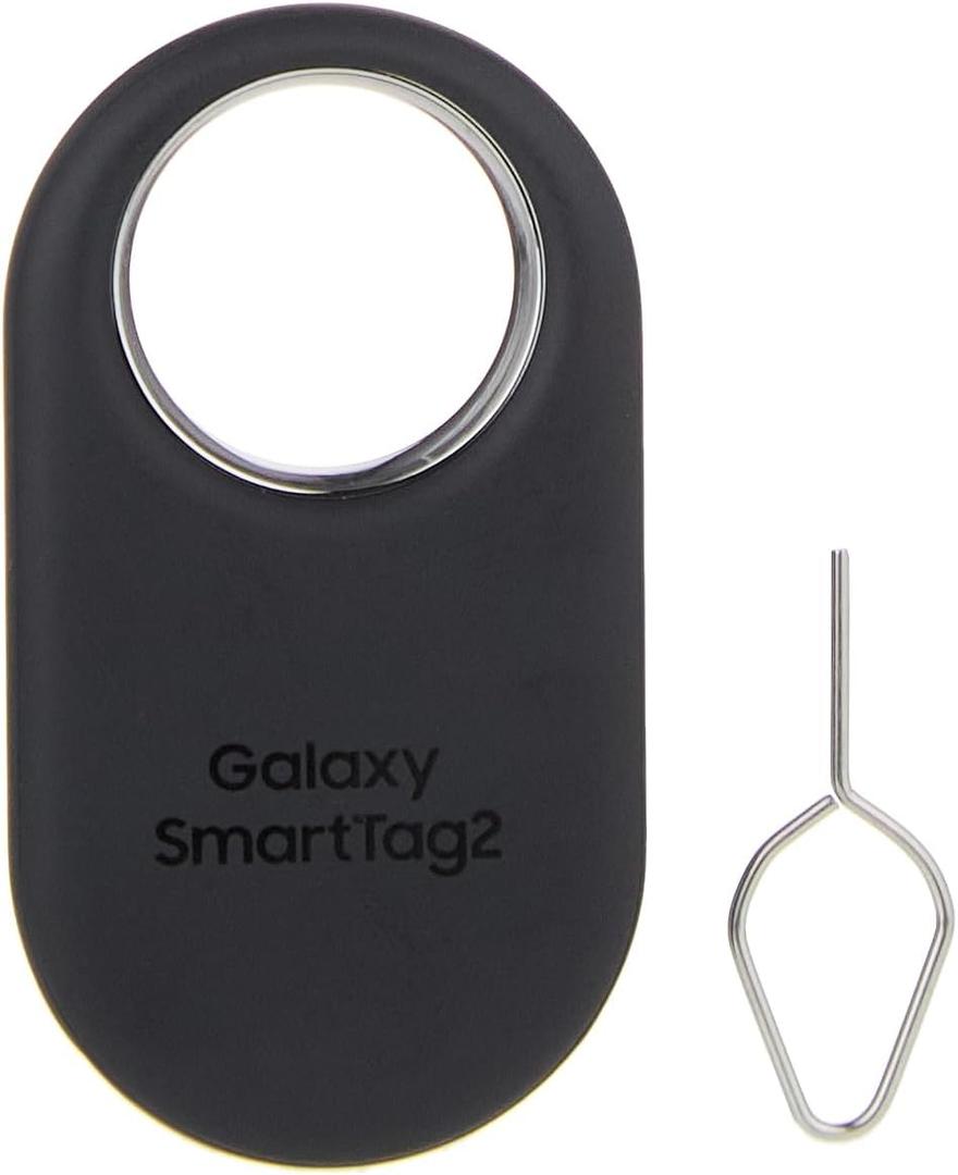 Samsung SmartTag2 (2023) Bluetooth + UWB, IP67 Water and Dust Resistant, Findable via App, 1.5 Year Battery Life - Black (International Version) (No Size)