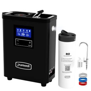 Purewell K8680 RO Water Purifier System,10-Stage RV Portable Water Filtration Survival with UV,Desalination Rate Reaches 95%,Survival Gear Purification for Drinking,Team CampingTravel (Black)