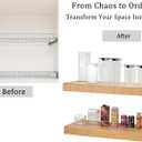 Wire Rack Shelf Cover - 3 Pack Adjustable Wood Wire Rack Covers for Pantry, Closets,Bathroom, Kitchen (Wood - 3 Pack, 47.2 x 12 inch)