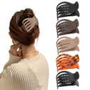 5 Pack Flat Hair Clips for Women, Large Non-Slip Claw Clips for Thick & Thin Hair, Lay Flat French Hair Accessories for Daily & Work
