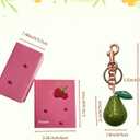 2 x Fruit Bag Charms & Purse Charms For Handbags,Pear Keychains,Fashion Fruit Keychain For Women