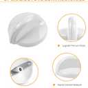 4 Pcs WB03T10205 Stove Knob Replacement for GE Stove Burner Knobs GE Gas Range Parts White Plastic Surface Burner Control Knob General Electric Profile Range Cooktop Knobs
