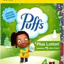 Puffs Plus Lotion Facial Tissue, 4 Mega Cube Boxes, 72 Tissues Per Box
