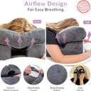 Zomaple Face Down Chair After Eye Surgery  Memory Foam, Washable Cover, & Ventilated Design  Facedown Pillow for Sleeping, BBL Equipment, Retinal & Vitrectomy Recovery (Grey)
