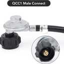 Stanbroil 6 Feet Propane Regulator Hose - 1/4" Female Quick Connect x Acme Nut for Olympian 5100 5500 RV Grill and Low Pressure LP Gas Grill, Heater