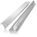 Stove Gap Covers Stainless Steel Stove Gap Filler,13.8'' to 27.5'' Adjustable Length (2PCS),Oven Stove Side Gap Guards Between Stove top and Counter for Kitchen,Range Trim Kit,Heat Resistant,Silver