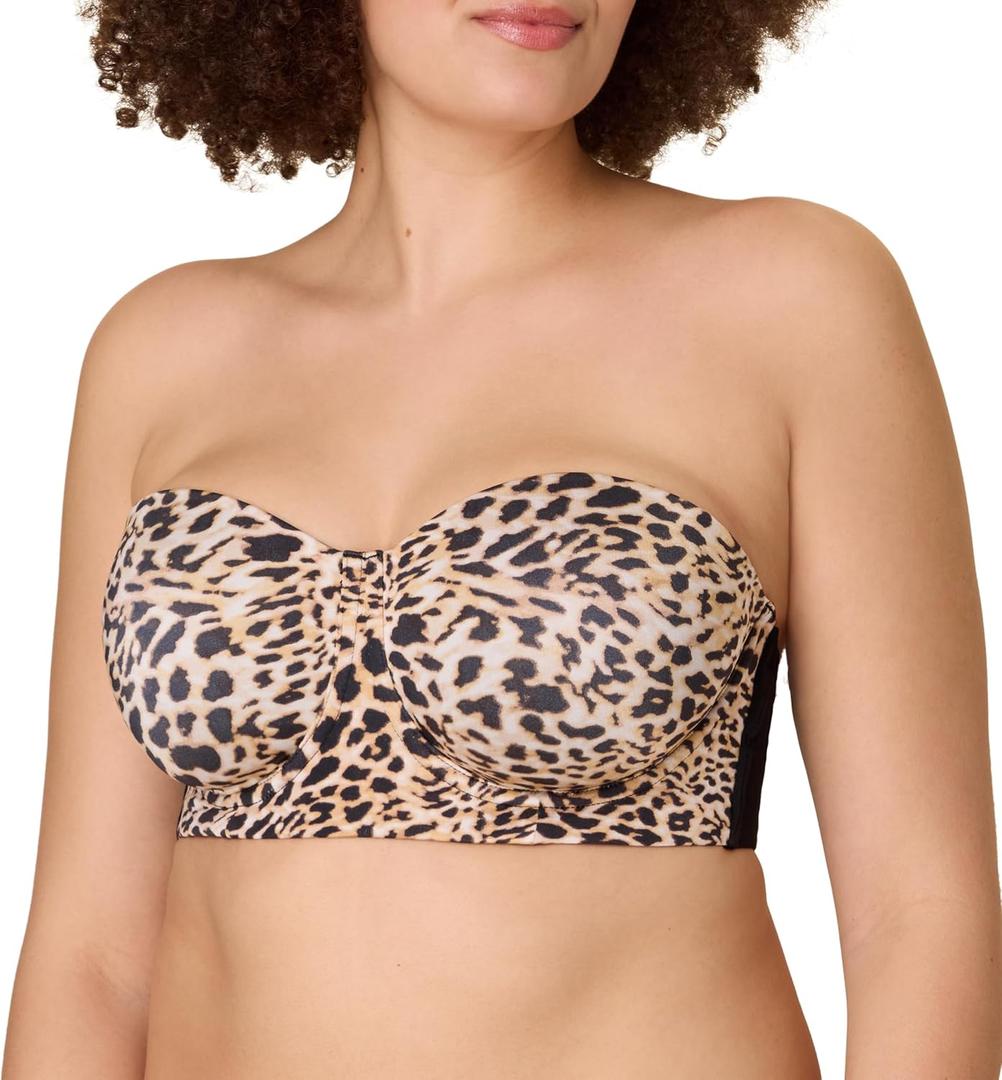 Playtex Women's Strapless Bra, Plus-Size Bras, Convertible Straps, Moisture-Wicking, 4801 (42DD)