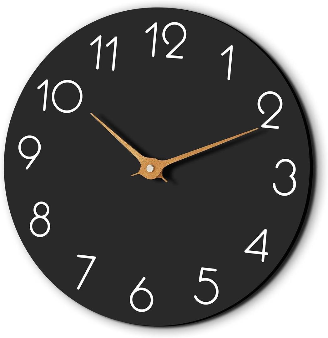 Wall Clock-12 Inch Black