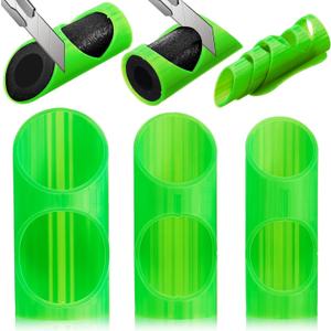 6 Pcs Pipe Insulation Cutting Guide Foam Pipe Cutter Tool in Homes, Industries and Commercial Use Tools Tube Insulation Cutting Fixture 3 Sizes for 15mm, 22mm, 28mm(Green)