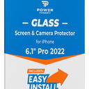 Power Theory Iphone 14 Pro Glass Screen Protector-6.1" Pro 2022 Easy Install NIB, Set of 3