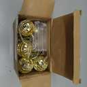 BBTO LED Disco Ball String Light Battery Powered Mirror Balls Ornaments for Outside Backyard Porch 70s 80s Disco Party Supplies(1.57 Inch,Gold)