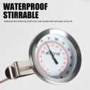 Darkroom Dial Thermometer Stainless Steel with Wall Clip Battery-Free Film Processing Equipment (Metal)