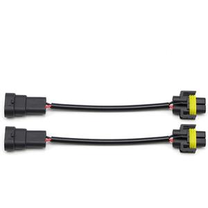 Dreamseek 2Pcs Light Cable Convert Male H8/H9/H11 to 9006/HB4 Female Extension Conversion Wire Harness for Headlight Fog Lamp Bulb Socket Adapter