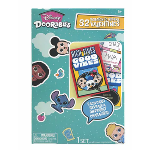 Disney Doorables Scratch to Reveal Valentine Card, 2 Pack