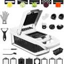 26-in-1 Vegetable Chopper with 8 Blades, Veggie Slicer & Dicer, Food Chopper with Container & Lid, Onion Chopper, Salad Chopper, Multi-Purpose Kitchen Tool for Easy Meal Prep (Black & White)