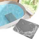MABOZOO Bath Cushion for Tub with Powerful 4 Non-Slip Suction Cups,Quick Dry Mesh Bathtub Mat,Spa Pillow Bath Accessories for Adults Indoor Outdoor (Gray)