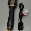 Hair Dryer Brush Blow Dryer Brush in One, 4 in 1 Hair Dryer and Styler Volumizer with Oval Barrel, Professional Salon Hot Air Brush for All Hair Types, Gold