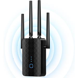 WiFi Extender Signal Booster, Dual Band 5.8GHz&2.4GHz, WiFi Booster Covers Up to 10000 Sq.ft, 1.2Gbps WiFi Repeater with Ethernet Port, 1-tap Setup, 1200M-99A
