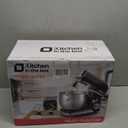 Kitchen in the box Stand Mixer,3.2Qt Small Electric Food Mixer,6 Speeds Portable Lightweight Kitchen Mixer for Daily Use with Egg Whisk,Dough Hook,Flat Beater (Black)