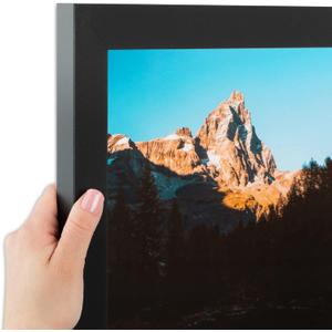 5x20 inch Satin Black Picture Frame