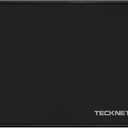 TECKNET Mouse Pad with Anti-fray Stitching, Waterproof Surface & Non-Slip Rubber Base with Stitched Edges Gaming Mouse Mat for LaptopCompatible with Laser and Optical Mice - Black (10.6L x 8.2W inches)